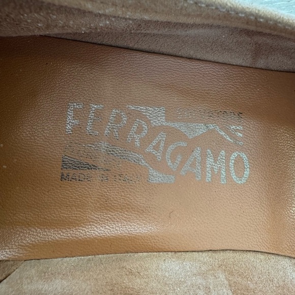 Salvatore Ferragamo Audrey Ballet Flats Women's Suede light brown 8.5 - Picture 8 of 10